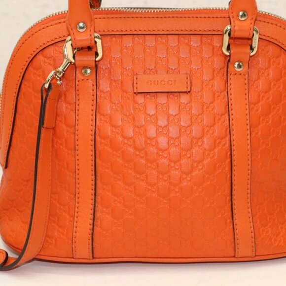 GUCCI Micro guccissima Mini Dome Bag Sun Orange 449654 -000926 - Picture 3 of 14